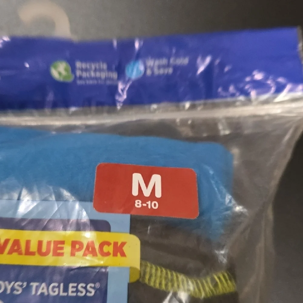 Hanes Boys' Tagless Boxer Briefs - Blue and Gray Value Pack